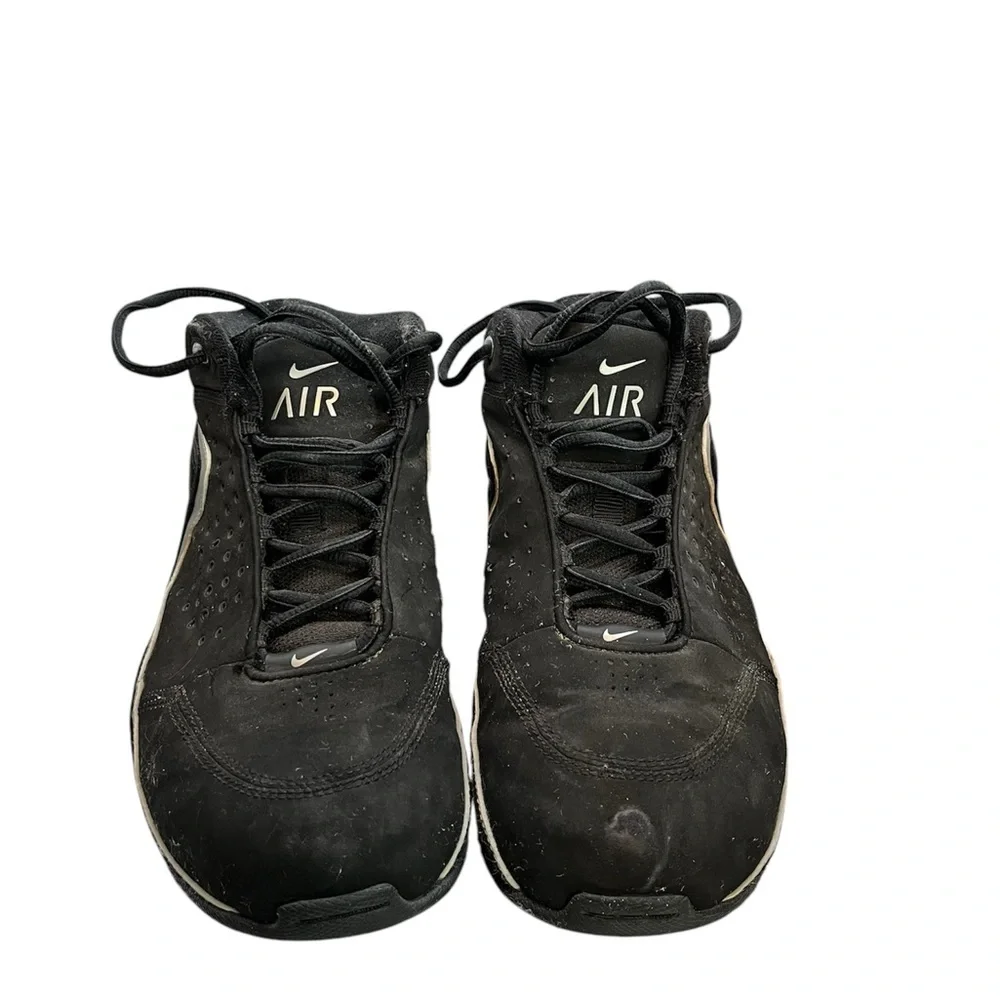NIKE AIR‎ BASKETBALL HIGH TOP BLACK/GRAY ATHLETIC SHOE SIZE 7.5 PREOWNED